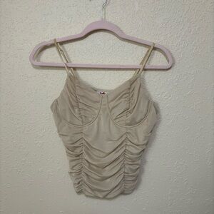 NWT Just Polly Tan Bustier top XL